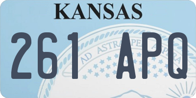 KS license plate 261APQ