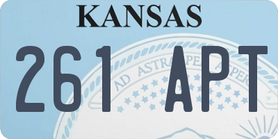 KS license plate 261APT