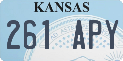 KS license plate 261APY