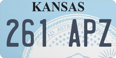 KS license plate 261APZ