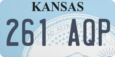 KS license plate 261AQP