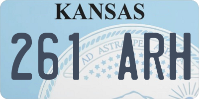 KS license plate 261ARH