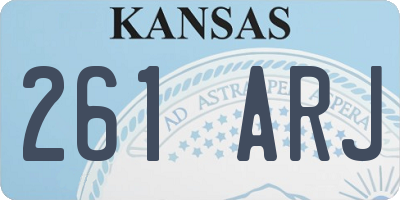 KS license plate 261ARJ