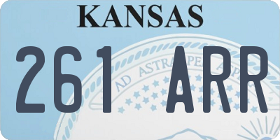 KS license plate 261ARR