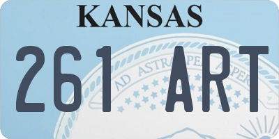 KS license plate 261ART