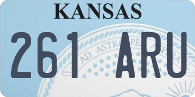 KS license plate 261ARU