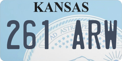 KS license plate 261ARW