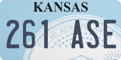 KS license plate 261ASE