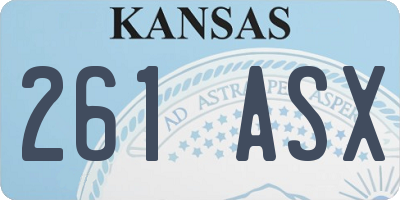 KS license plate 261ASX