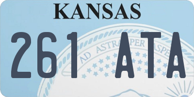 KS license plate 261ATA