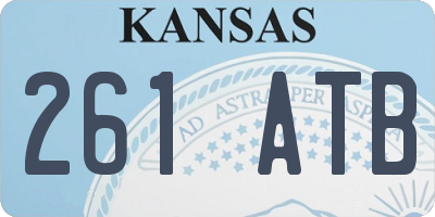 KS license plate 261ATB