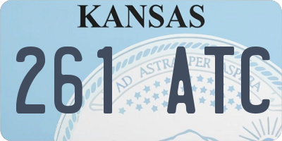 KS license plate 261ATC