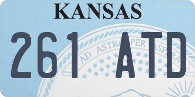 KS license plate 261ATD