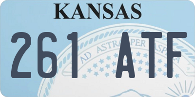 KS license plate 261ATF