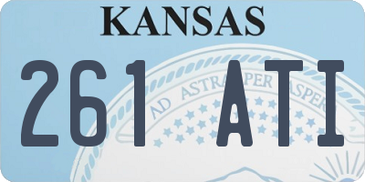 KS license plate 261ATI