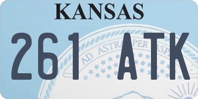 KS license plate 261ATK