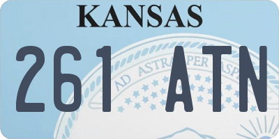 KS license plate 261ATN