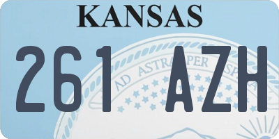 KS license plate 261AZH