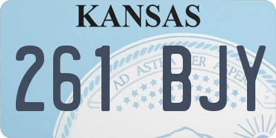 KS license plate 261BJY