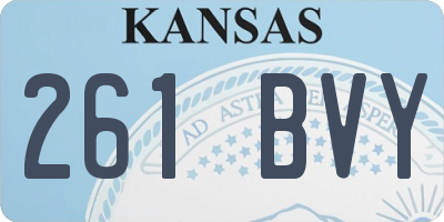 KS license plate 261BVY