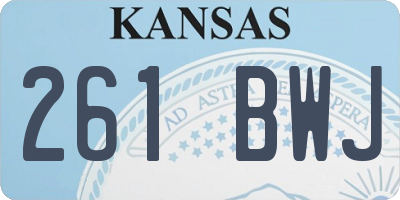 KS license plate 261BWJ