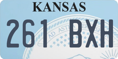 KS license plate 261BXH