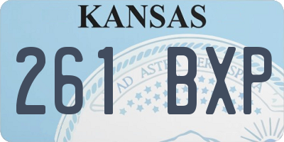 KS license plate 261BXP