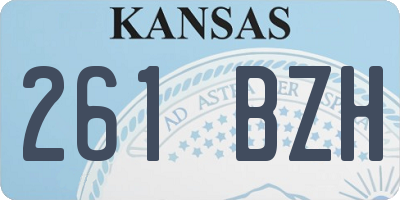 KS license plate 261BZH