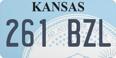 KS license plate 261BZL