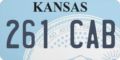 KS license plate 261CAB