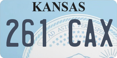 KS license plate 261CAX