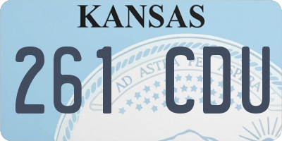 KS license plate 261CDU