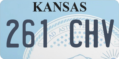 KS license plate 261CHV