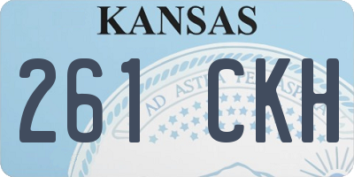 KS license plate 261CKH