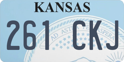 KS license plate 261CKJ