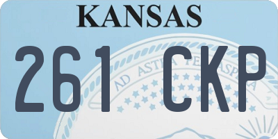 KS license plate 261CKP