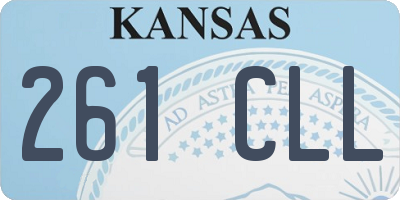 KS license plate 261CLL