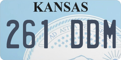 KS license plate 261DDM