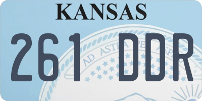 KS license plate 261DDR