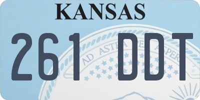 KS license plate 261DDT