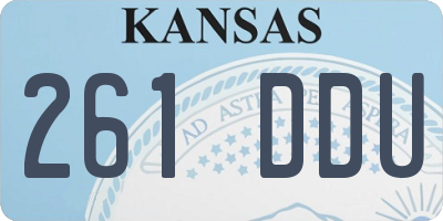 KS license plate 261DDU