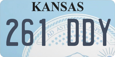 KS license plate 261DDY