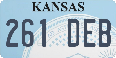 KS license plate 261DEB