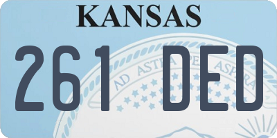 KS license plate 261DED