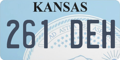 KS license plate 261DEH