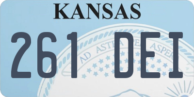 KS license plate 261DEI
