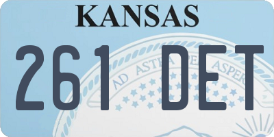 KS license plate 261DET