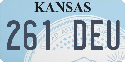 KS license plate 261DEU