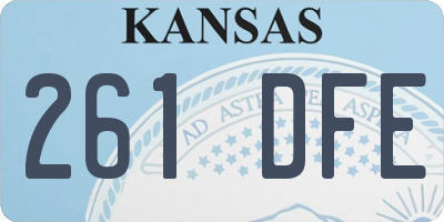 KS license plate 261DFE