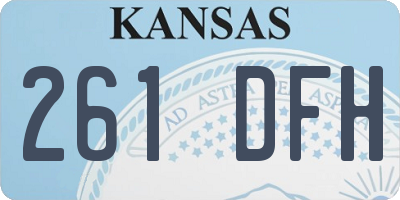KS license plate 261DFH